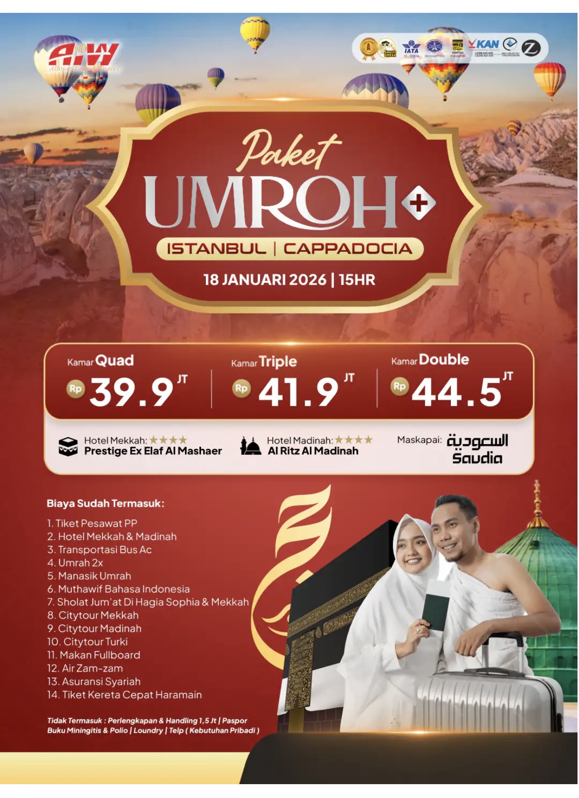 PLUS ISTANBUL+CAPPADOCIA 15HR (KERETA CEPAT)