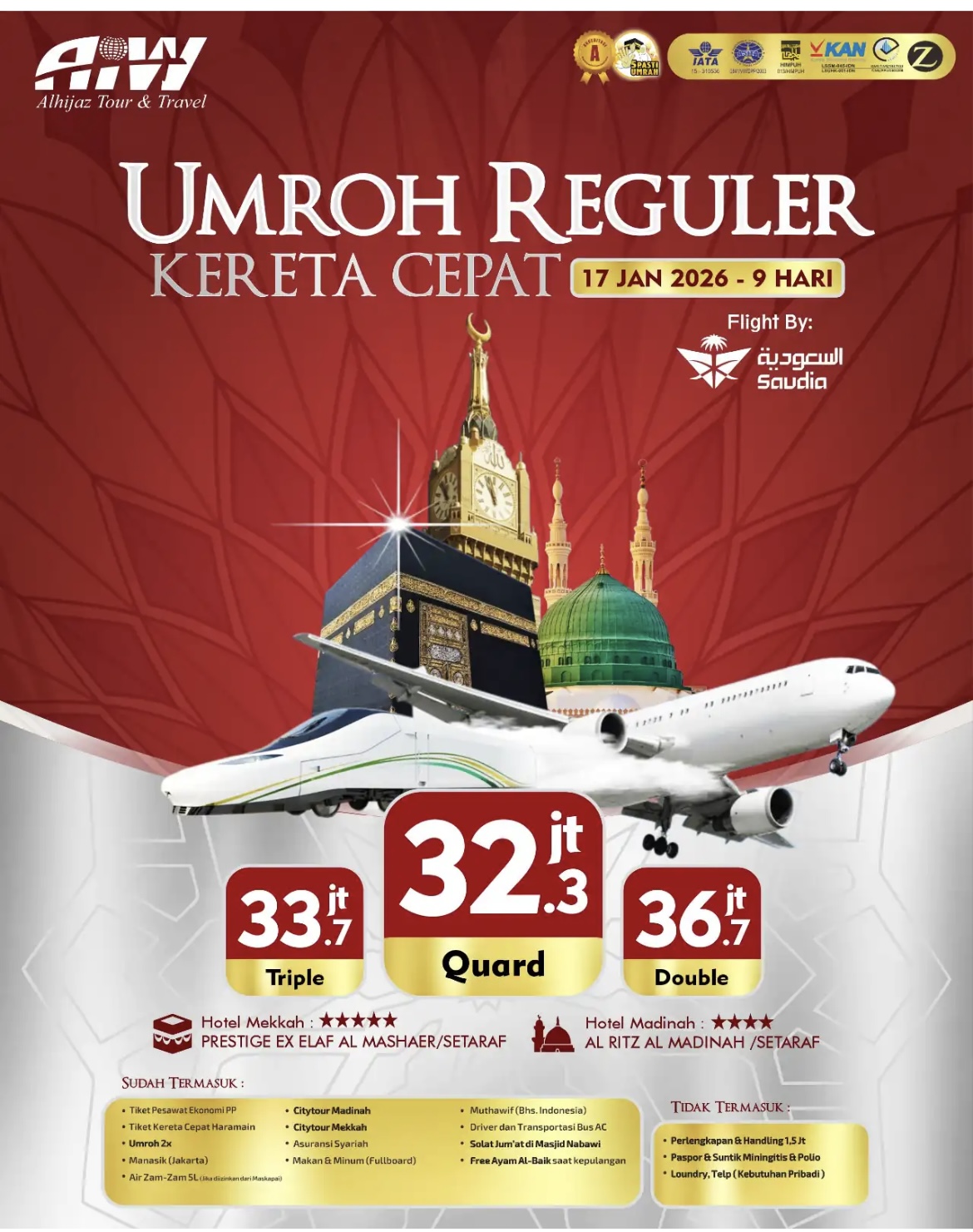 REGULER 9HR (KERETA CEPAT)